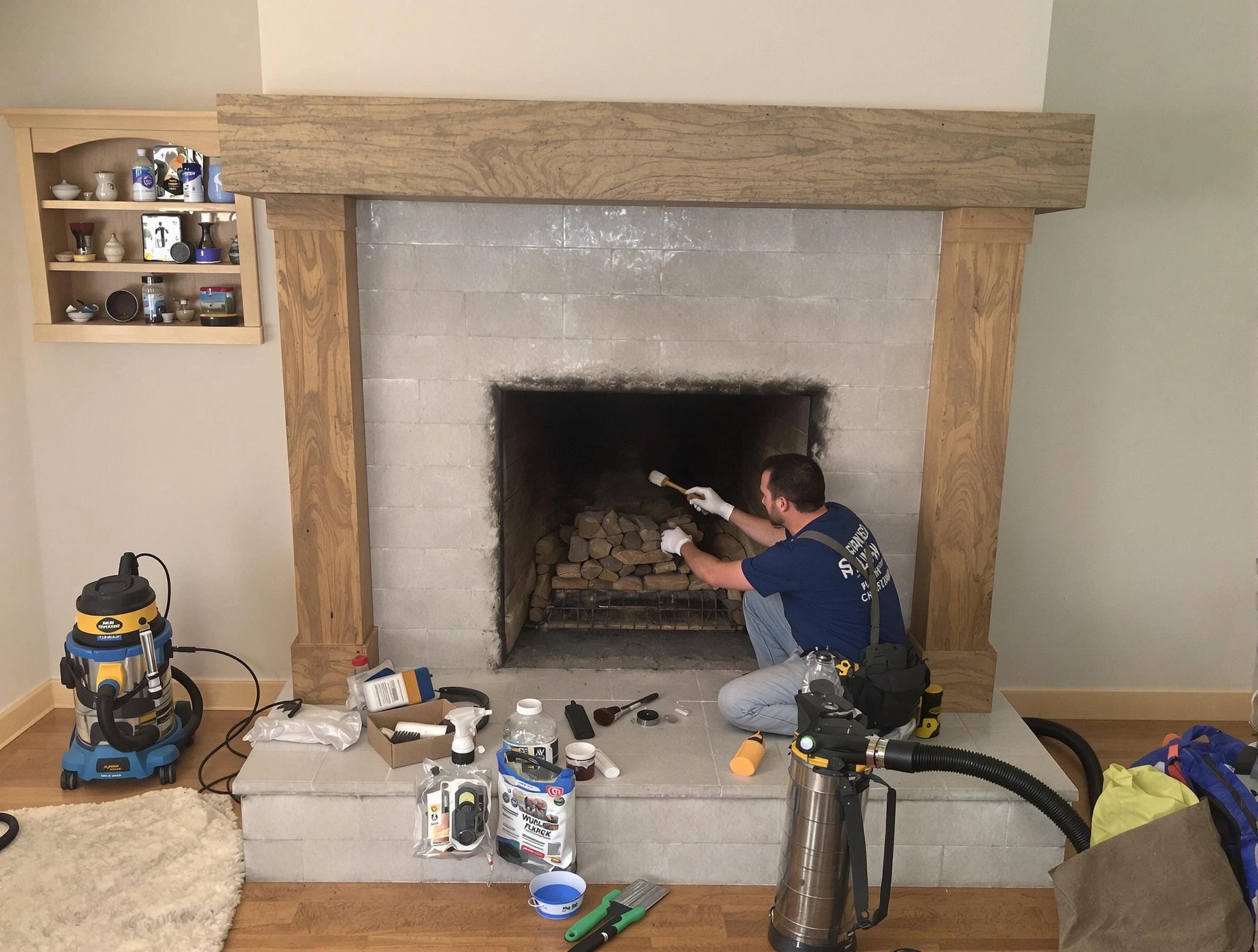 Detailed creosote removal process by Meridian Chimney Sweep in Meridian, CO