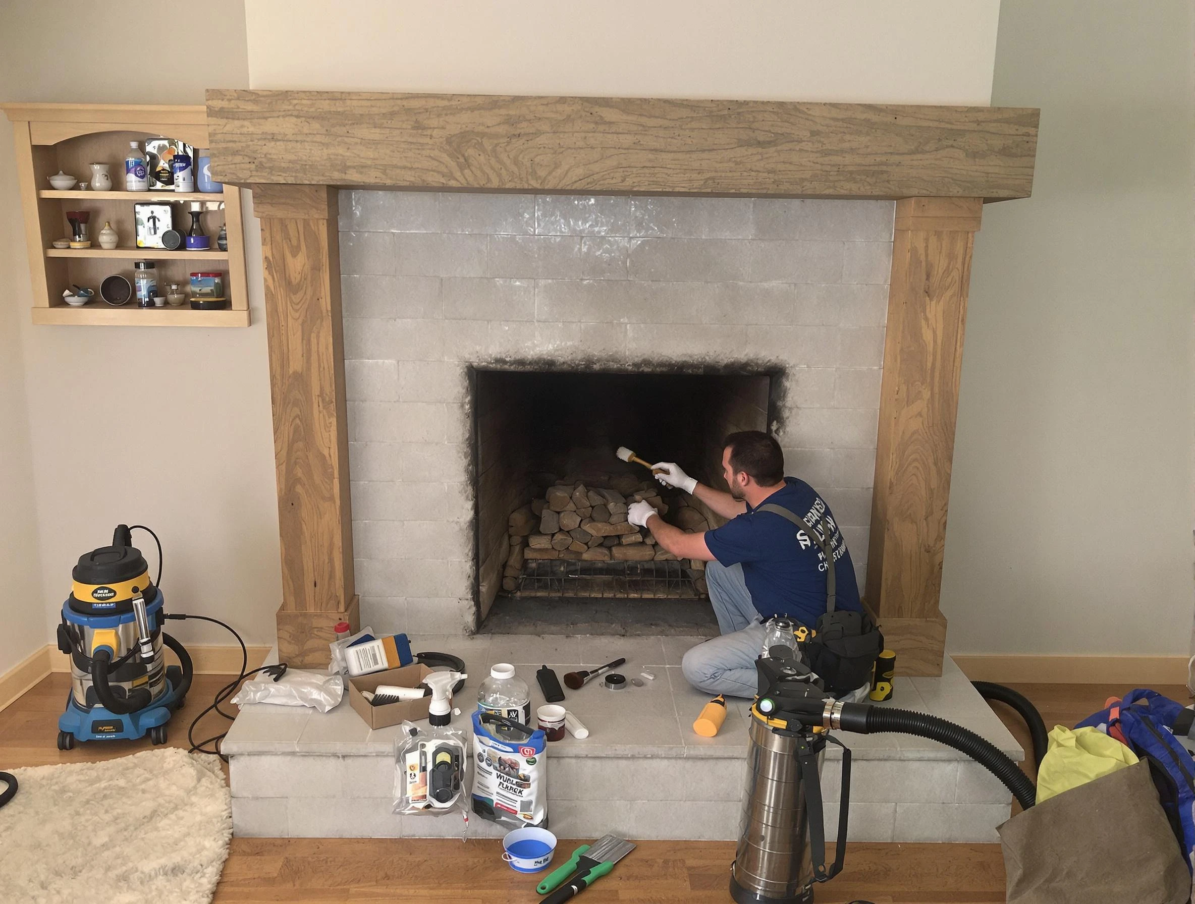 Detailed creosote removal process by Meridian Chimney Sweep in Meridian, CO