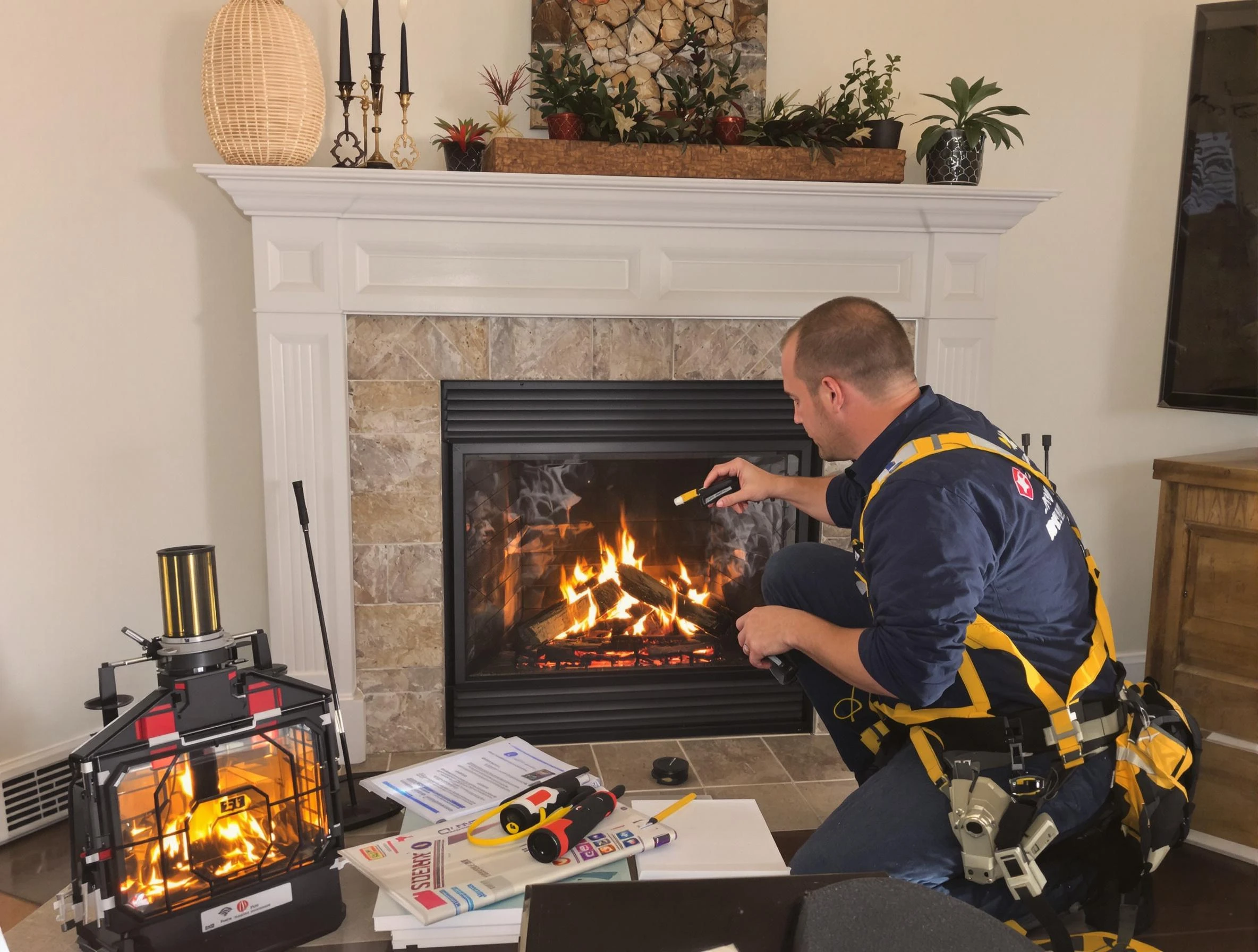 Safety-focused fireplace inspection by Meridian Chimney Sweep in Meridian, CO